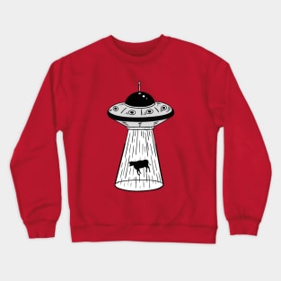 cow ufo abduction Crewneck Sweatshirt